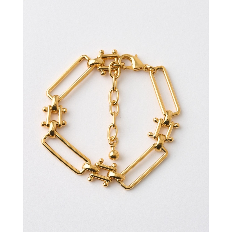 PULSERA ESLABON RECTANGULAR NUDO...