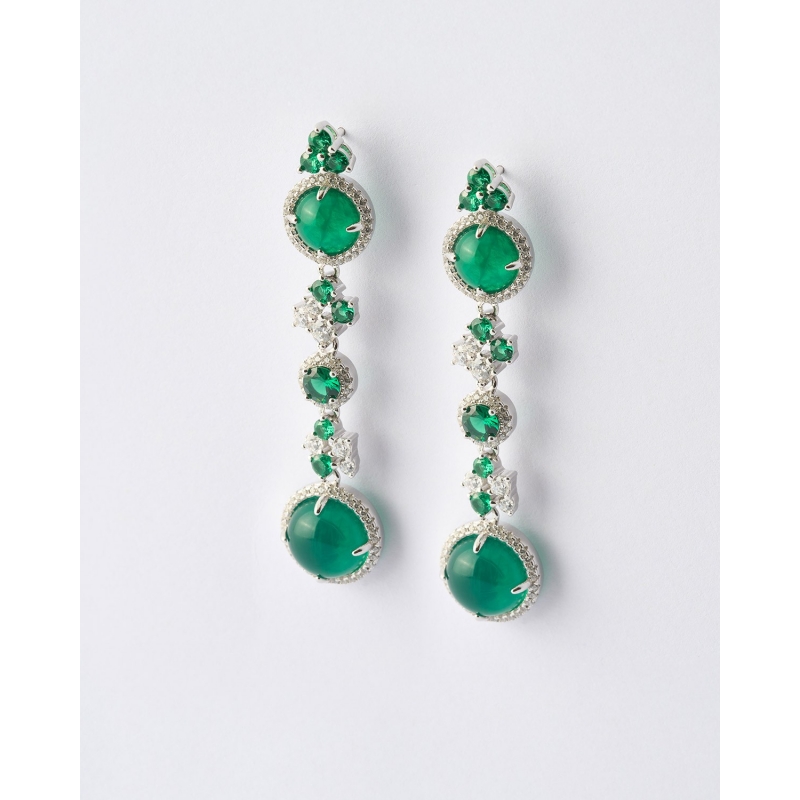 PENDIENTES LARGOS CIRCULOS Y FLORES...