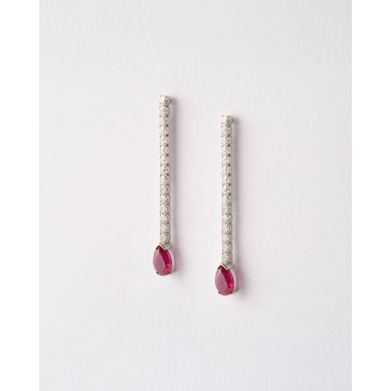 Pendientes Tira Circonitas y Lágrima...