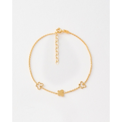 PULSERA 3 MARIPOSAS -17+3CM...