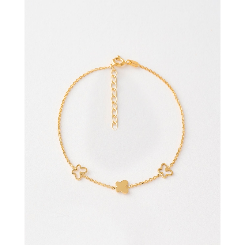 PULSERA 3 MARIPOSAS -17+3CM LARGO 