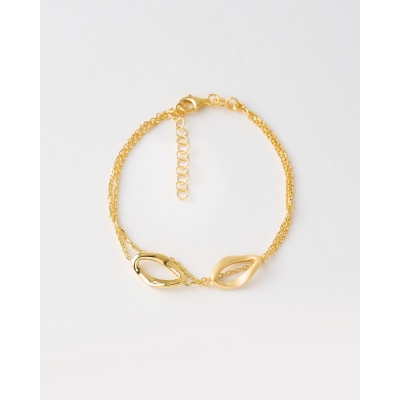 PULSERA DOBLE CADENA OVALOS...