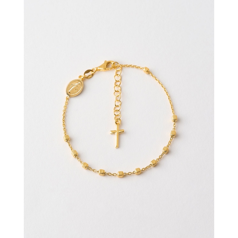 PULSERA CUBOS FACETADOS MEDALLA...