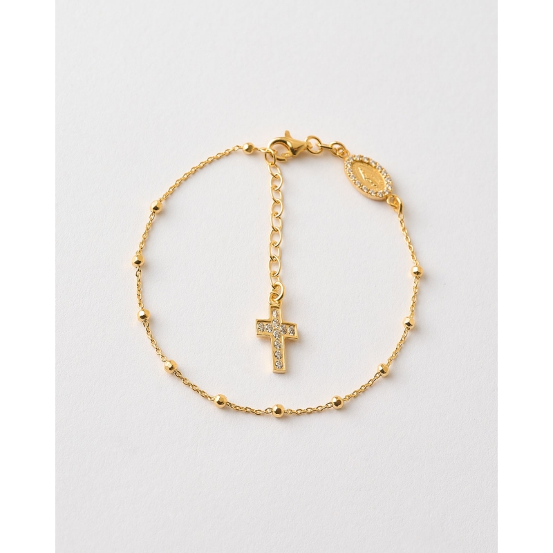 PULSERA CADENA BOLAS VIRGEN MILAGROSA...