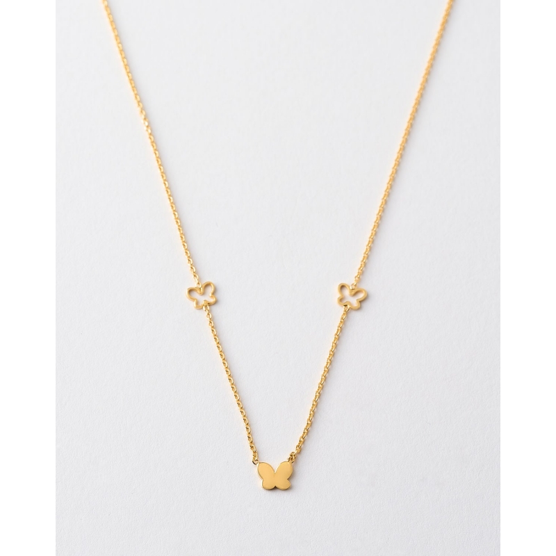 COLLAR 3 MARIPOSAS - 39+5CM LARGO 
