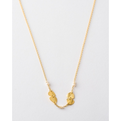 COLLAR TRIANGULOS Y PERLAS...