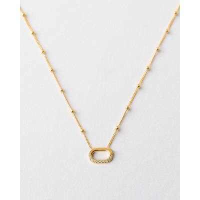 COLLAR CADENA BOLAS OVALO...