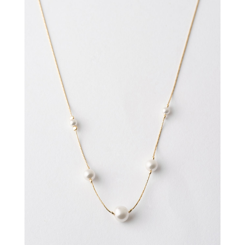 COLLAR  HILO DE PLATA PERLAS 6-4-2MM...