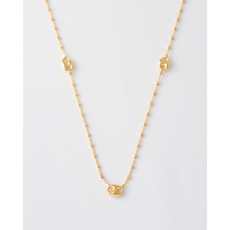 COLLAR CADENA CUBOS Y ESLABONES 8X5MM...