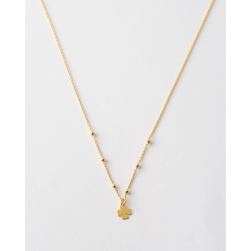 COLLAR CADENA BOLAS Y TREOL 7MM -...