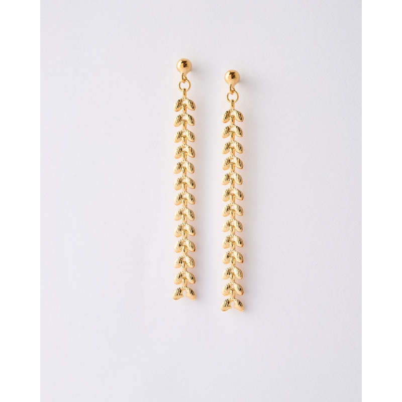 PENDIENTES TIRA HOJAS 5CM LARGO