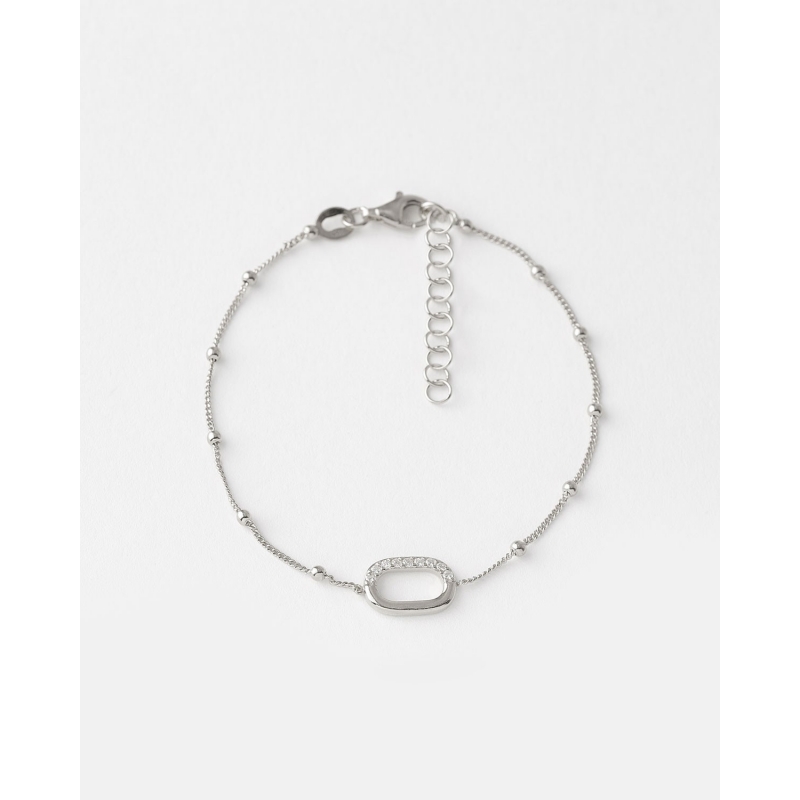 PULSERA CADENA BOLAS OVALO CIRCONITAS...