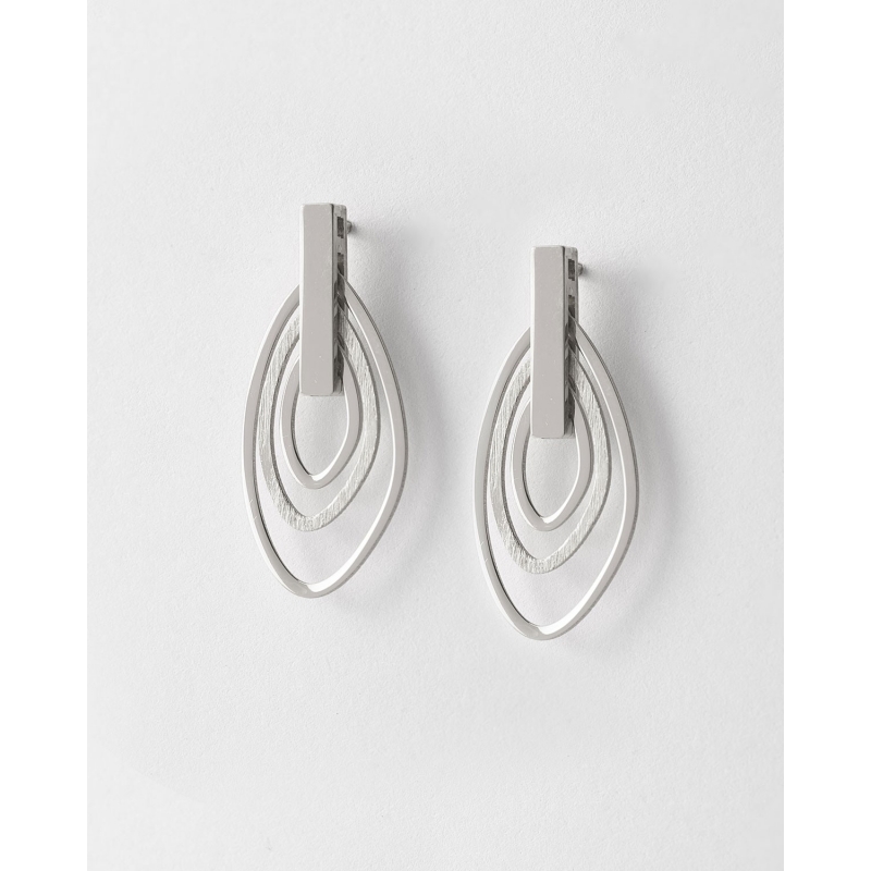 PENDIENTES OVALOS CONCENTRICOS 25MM...
