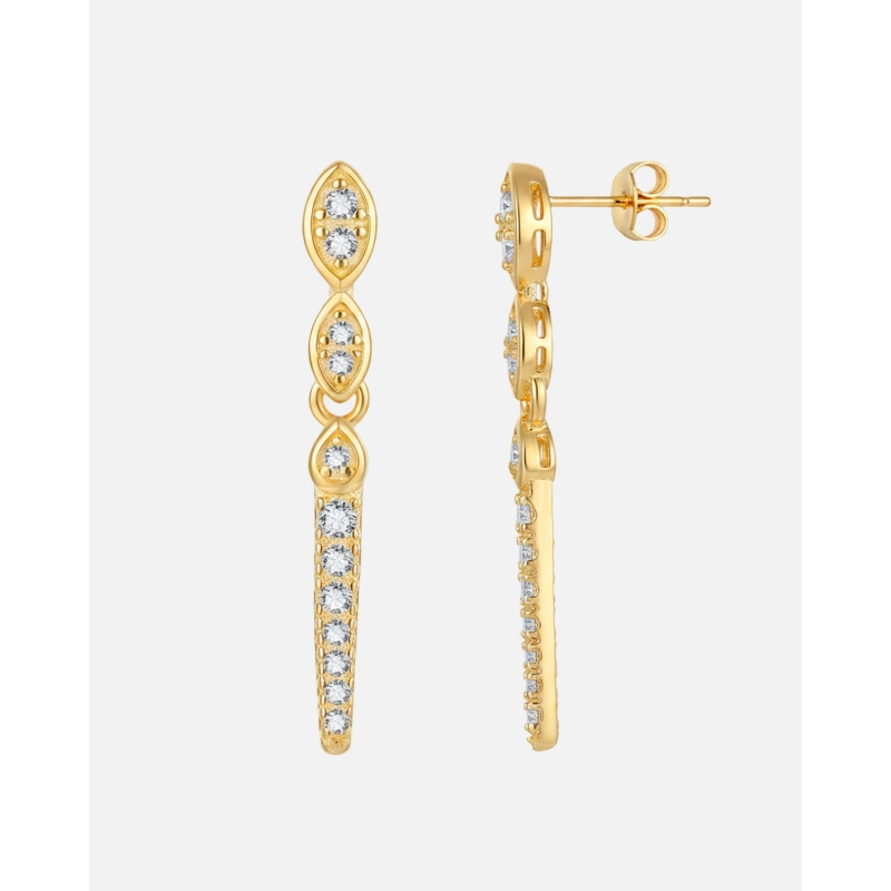 Pendientes Largos Diseño Cónico 23mm...