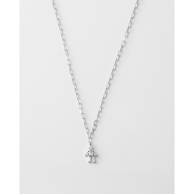 COLLAR SÍMBOLO NIÑO 12X9MM CIRCONITAS...