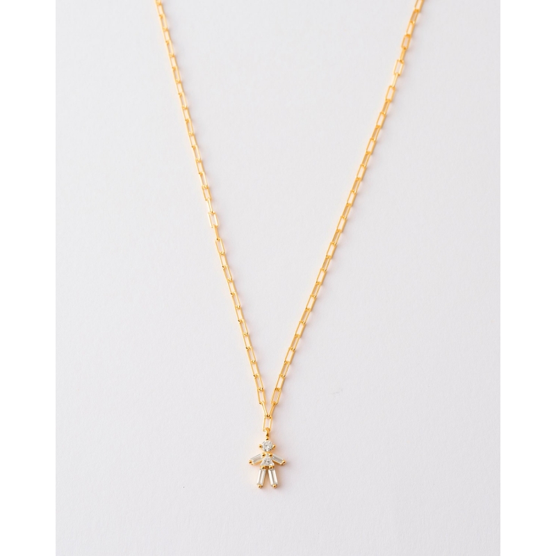 COLLAR SÍMBOLO NIÑA 12X9MM CIRCONITAS...