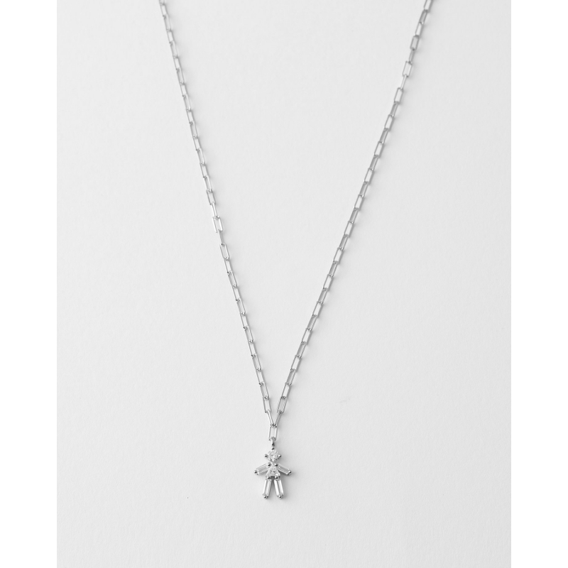 COLLAR SÍMBOLO NIÑA 12X9MM CIRCONITAS...