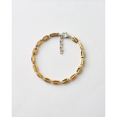 PULSERA CADENA BICOLOR...