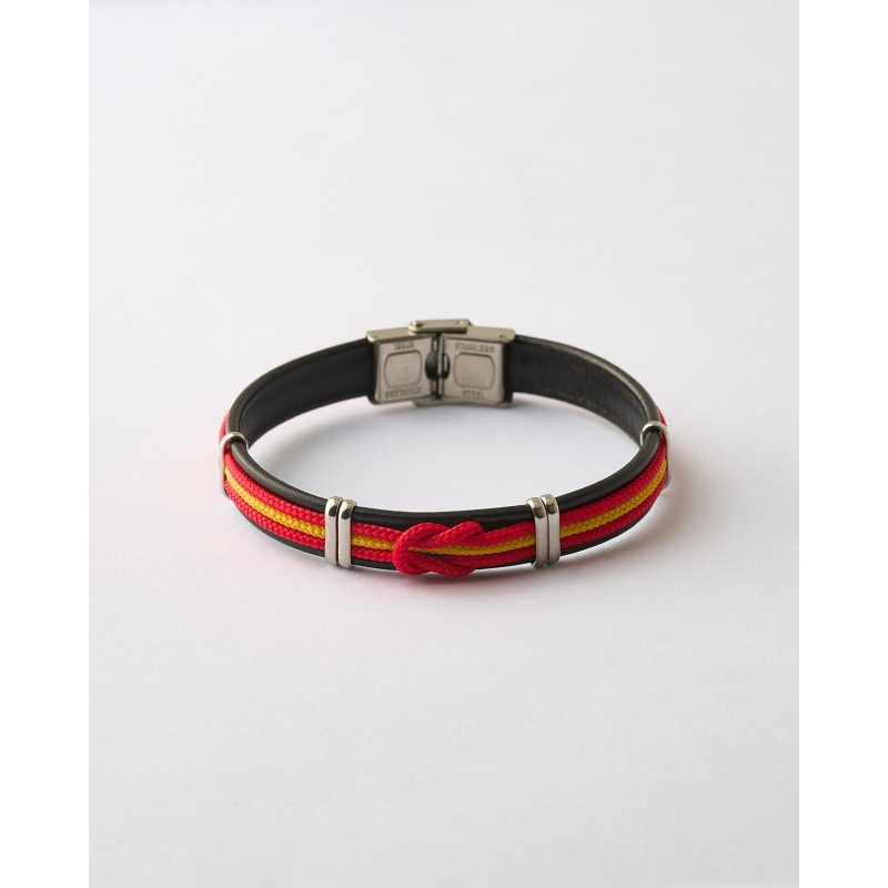 PULSERA CABALLERO BANDERA DE ESPAÑA NUDO
