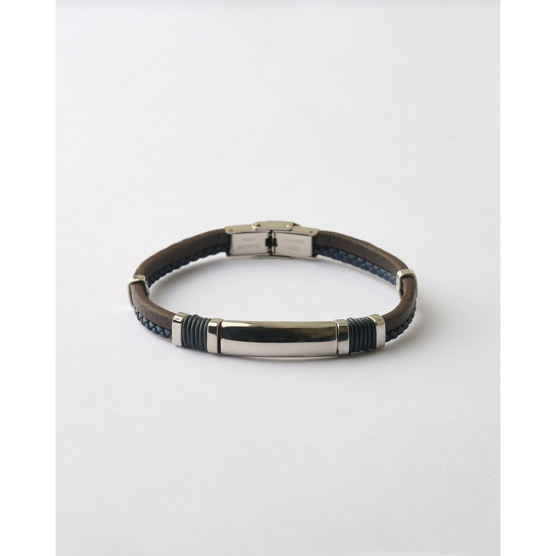 PULSERA CABALLERO DOBLE TIRA LISA Y...