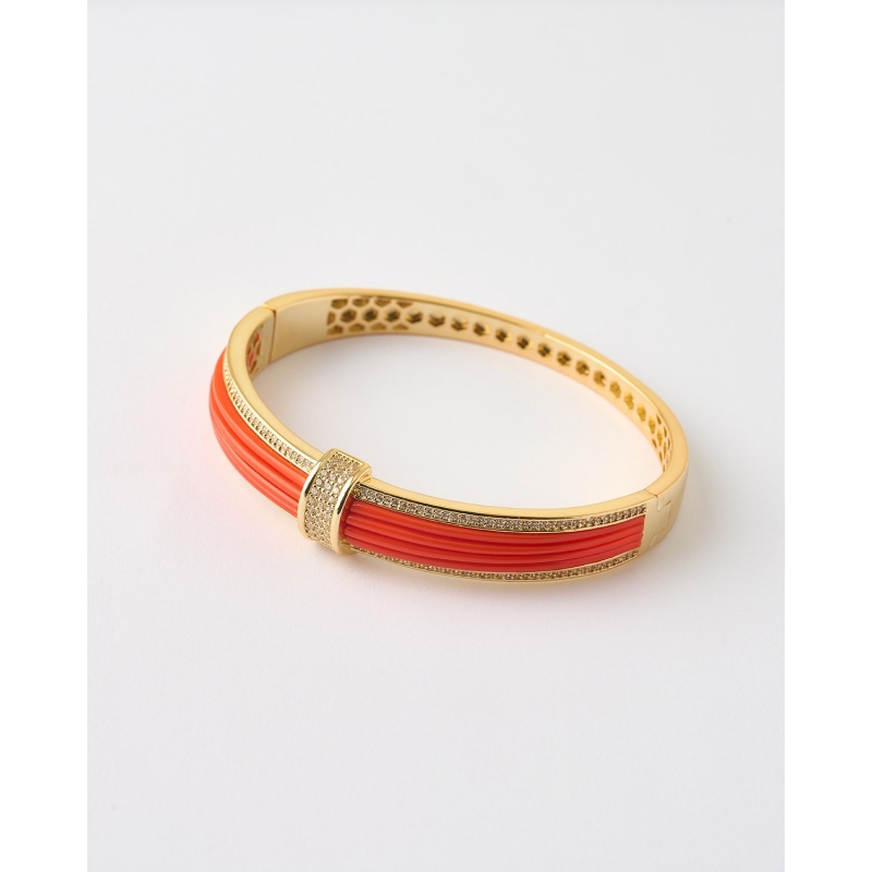 PULSERA ACANALADA CIRCONITAS ESMALTE...