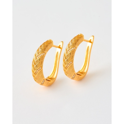 PENDIENTES ARO OVALADO 25MM...