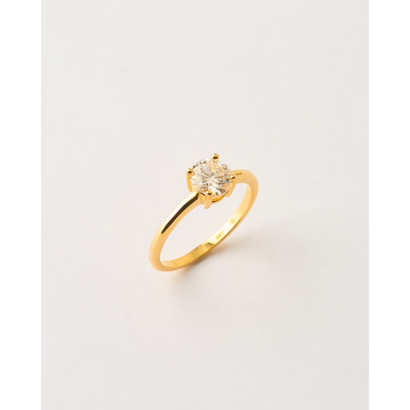 ANILLO MOISSANITA 6.5MM - 1.0CT 