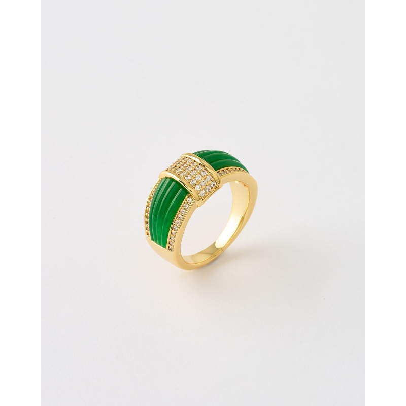 ANILLO ACANALADO CIRCONITAS Y ESMALTE...