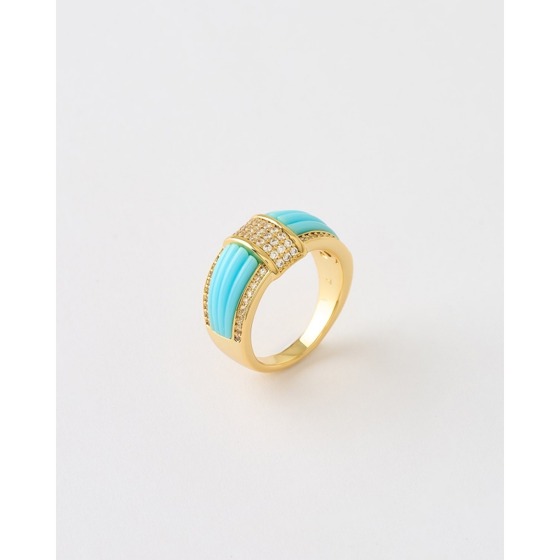 ANILLO ACANALADO CIRCONITAS Y ESMALTE...