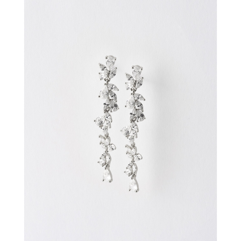 PENDIENTES LARGOS CIRCONITAS 45MM