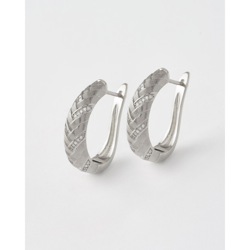 PENDIENTES ARO OVALADO 25MM TRENZADO...