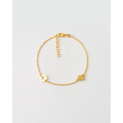 PULSERA CIRCULO Y TREBOL -...