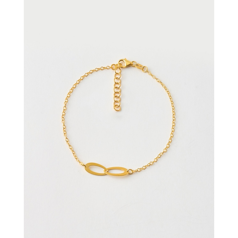 PULSERA OVALOS ENTRELAZADOS - 17+3CM...