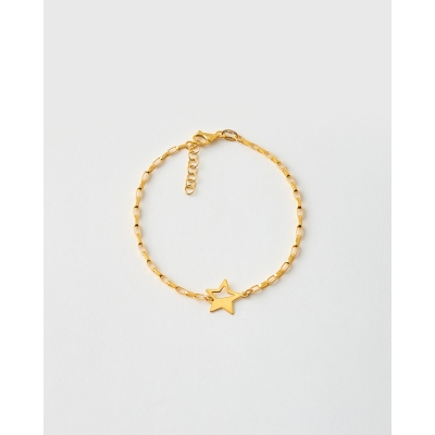 PULSERA ESTRELLA CALADA -...
