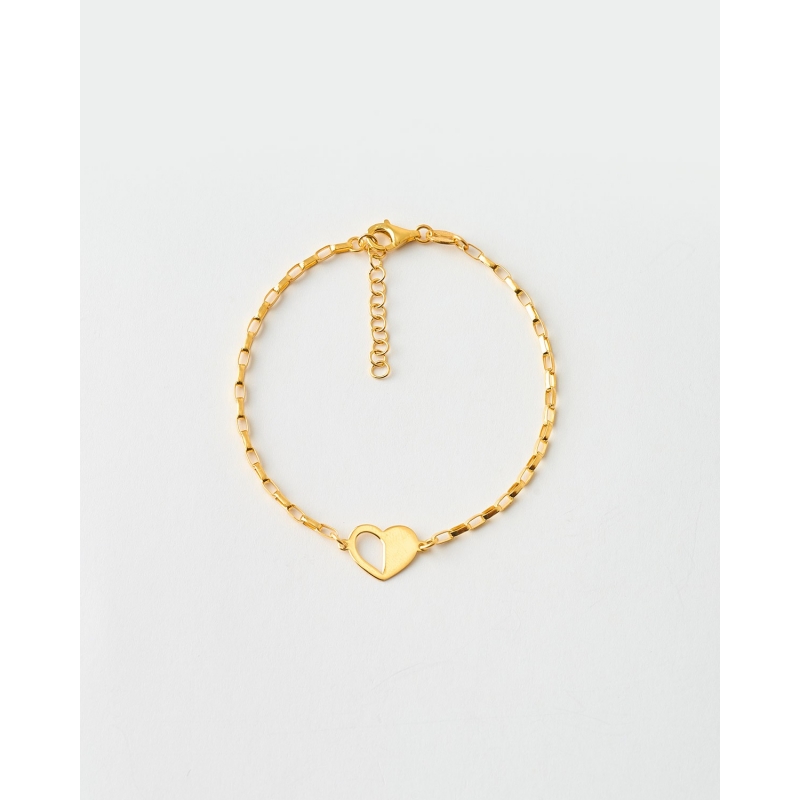 PULSERA CORAZON CALADO - 17+3CM LARGO