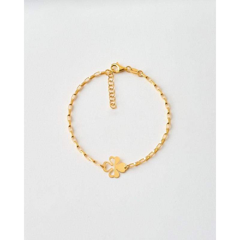 PULSERA TREBOL CALADO - 17+3CM LARGO