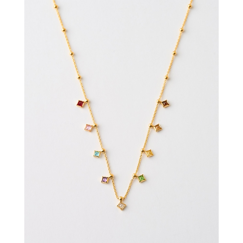 COLLAR  CRISTALES MULTICOLOR 3MM -...