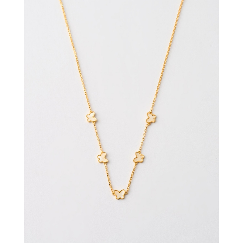 COLLAR  MARIPOSAS 6MM MADRE PERLA -...