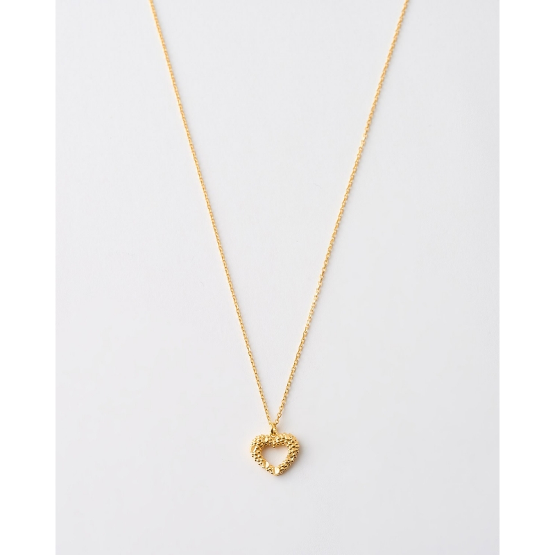 COLLAR CORAZON 13MM GRANULADO -...