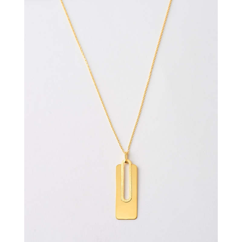 COLLAR  RECTANGULO 35MM LISO Y MATE -...