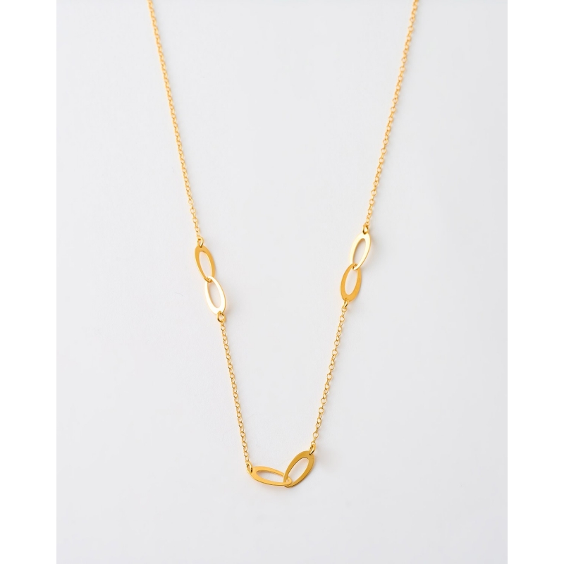 COLLAR OVALOS ENTRELAZADOS - 42+3CM...