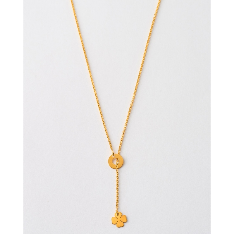 COLLAR CORBATA CIRCULO Y TREBOL -...