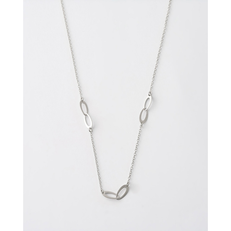 COLLAR OVALOS ENTRELAZADOS - 42+3CM...