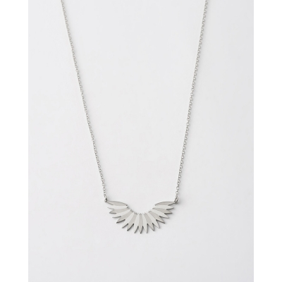 COLLAR ABANICO HOJAS BRILLO...