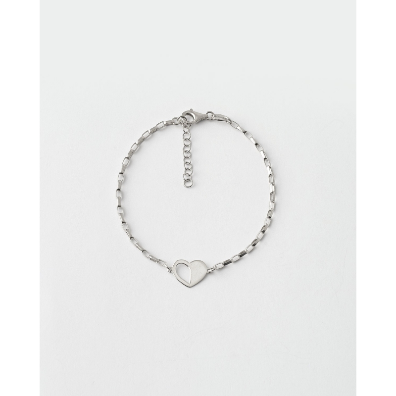 PULSERA CORAZON CALADO - 17+3CM LARGO