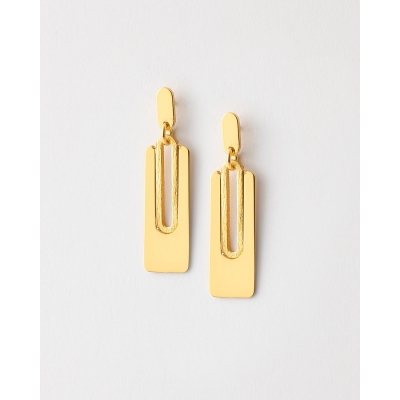 PENDIENTES RECTANGULO LISO...