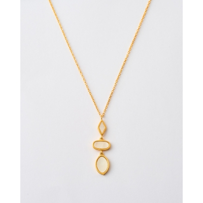 COLLAR COLGANTES ROMBO Y...