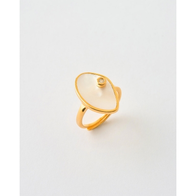 ANILLO OVALO MADREPERLA Y...