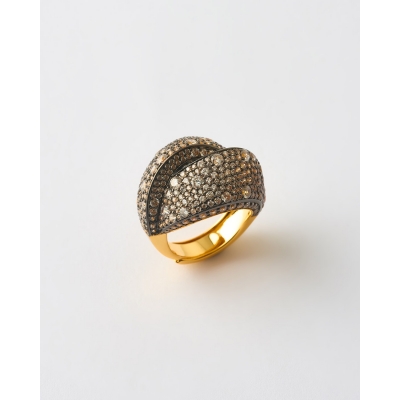 ANILLO DOBLE BANDA PAVE...