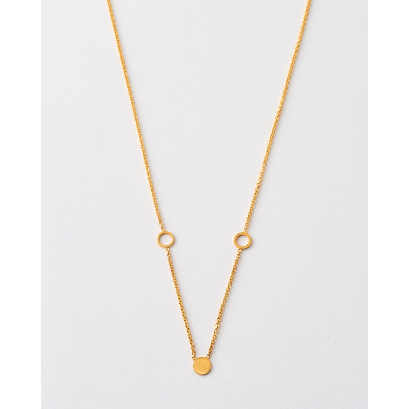 COLLAR TRIPLE CIRCULO - 40+5CM LARGO